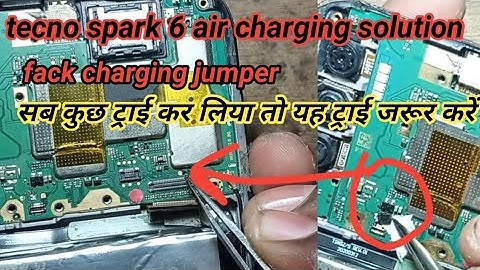 Tecno spark 6air charging jumper