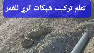 تعلم تركيب شبكات الري للغمر  والماسافات والخامات الصحيحه