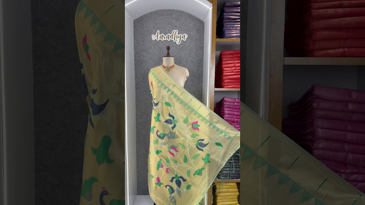 Paithani Soft Silk Lotus Jaal Dupatta