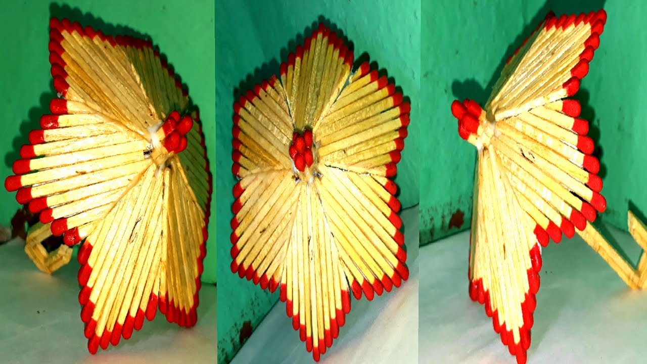 Matchstick art: how to make matchstick umbrella .unique