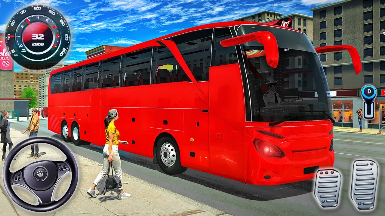US Coach Bus Simulator - Real Uphill Bus Drive 2024 - Android GamePlay