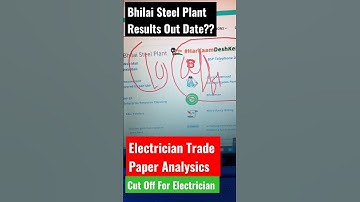 Bhilai Steel Plant Results Out #bhilaisteelplantcutoff #shorts #ytshorts #trendingvideo #viralshorts