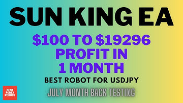Sun King EA Forex MT4 Robot 2023 July Month Back Testing | Best forex robots