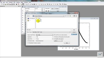 How to add a new Velocity Profile (2D Plot) in SciDavis? - Import .dat