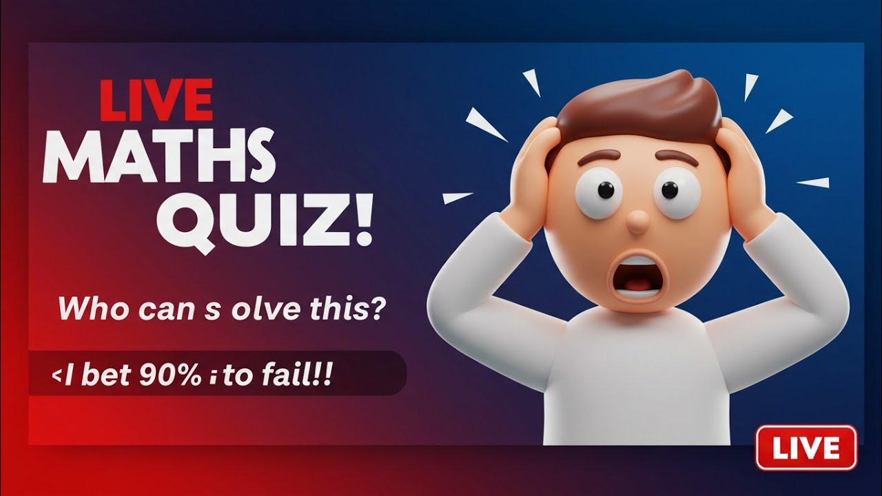 LIVE Maths Quiz Challenge | 90% Will Fail This Impossible Math Test! 🔴