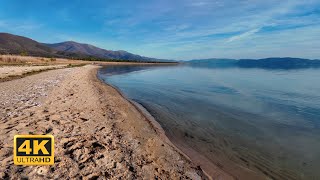 Cinematic WALK TOUR - Slivnica Beach, Prespa Lake, Macedonia (4.2024) 【4K】Сливница, Македонија 🇲🇰