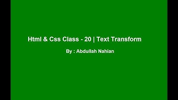 CSS Tutorial for Beginners in Bangla - Class 5 | Text Transform