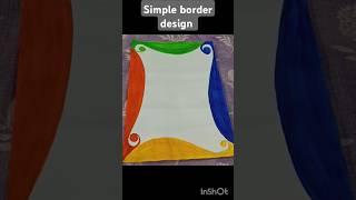 Simple border design ideas for project 🎨😍 Front page border design for assignment  #Asthetic #shorts