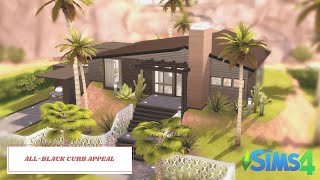 #Shorts All-Black Curb Appeal Mid Century Modern House | The Sims 4