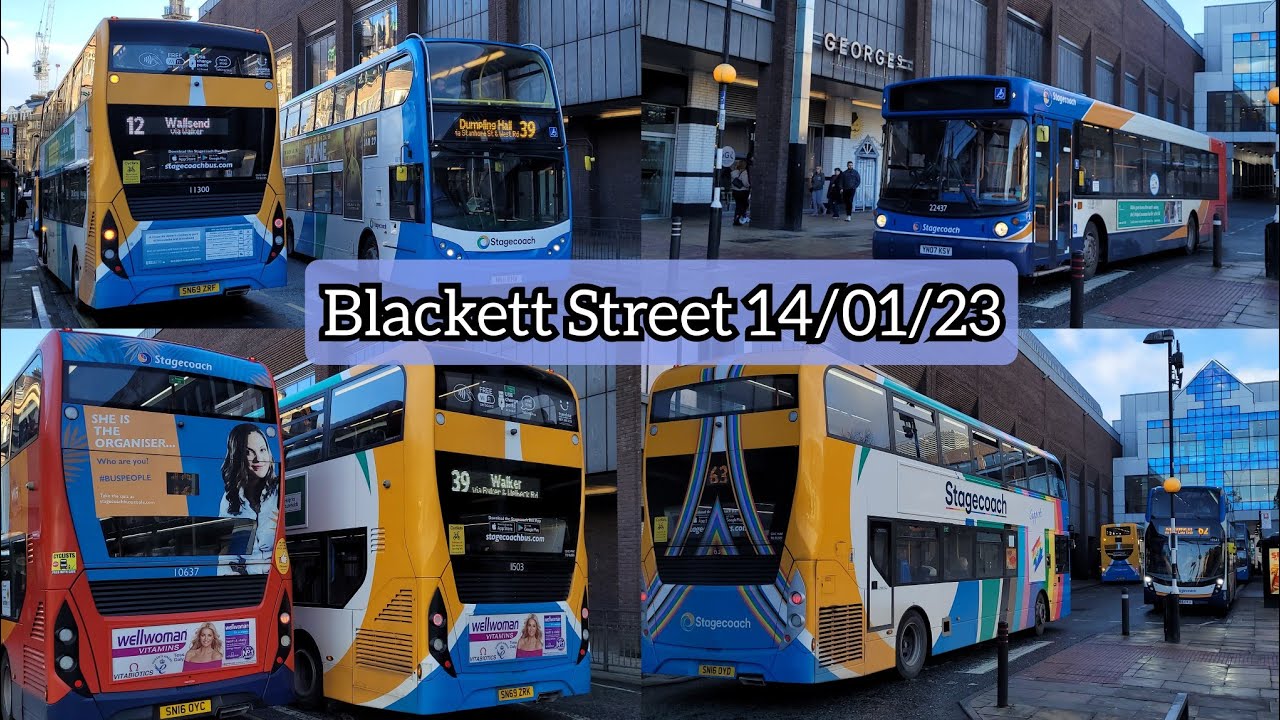 Buses at Blackett Street, Newcastle | 14/01/23