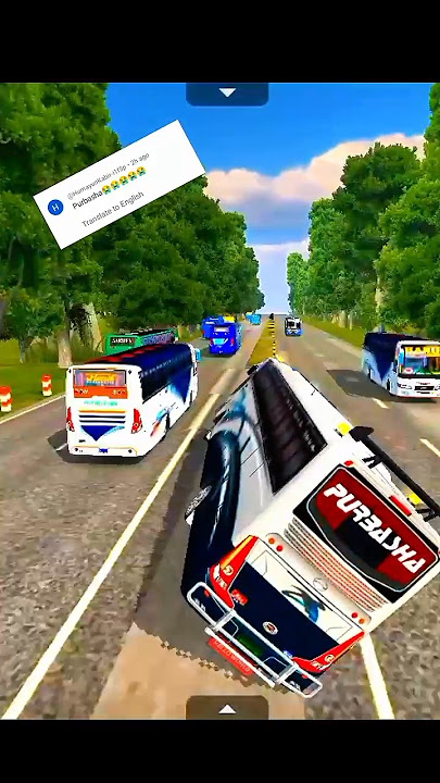 পূর্বাশা বাসের কিং বাউলি 😲 bus simulator Indonesia Ets2 obb #shorts  #for you