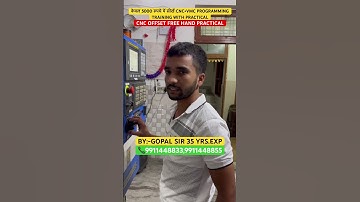 CNC OFFSET FREE HAND PRACTICAL BY STUDENT #cnc #machine #shorts #education #automobile