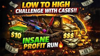 LOW TO HIGH CHALLANGE WITH CASES!! (CS2 CASE OPENING)