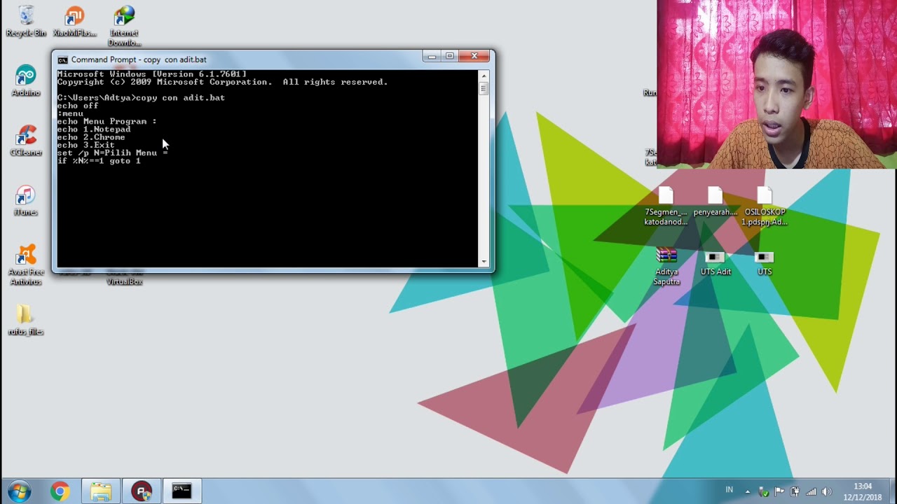 TUTORIAL MEMBUAT BATCH FILE - YouTube