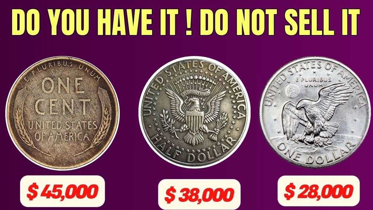 Top 5 Rarest Kennedy half Dollar & wheat Penny Coins That Could Be Worth big Fortune! How To Sell?