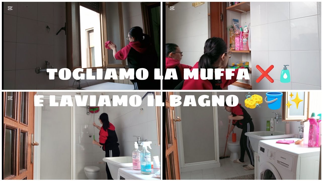 TOGLIAMO LA MUFFA 🧴❌ E PULIAMO IL BAGNO 🪣🧽✨