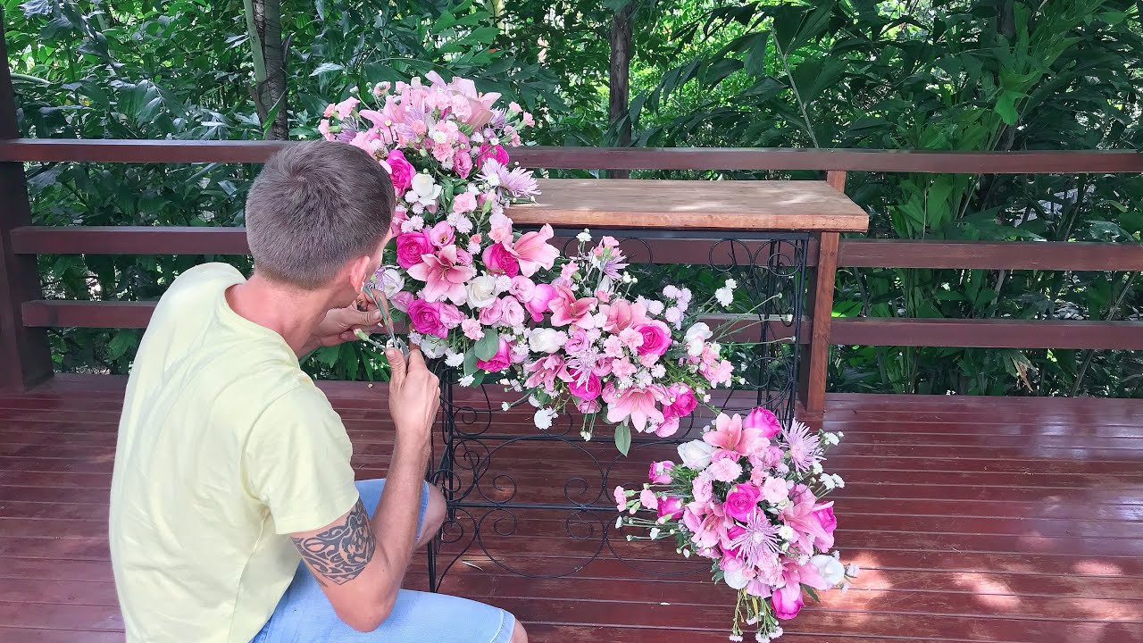 Arranjo cascata para aparador de cerimônia ‹ Art Fleur ›