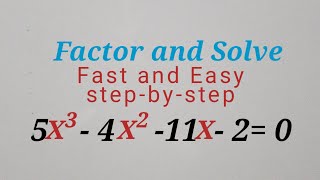 Factor and Solve the Cubic Equation (fast and easy way)