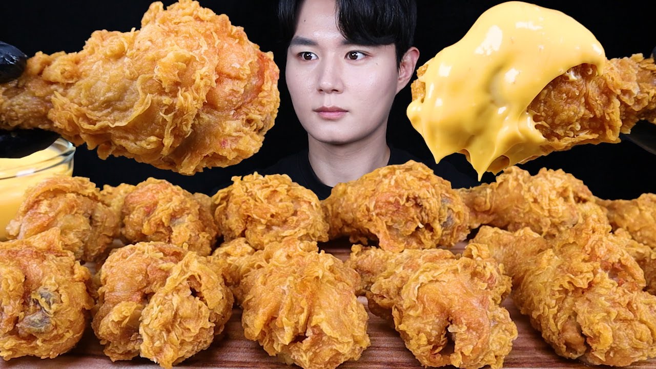 황금올리브 치즈치킨 치즈소스 치킨 먹방ASMR MUKBANG CHEESE & FRIED CHICKEN チキン チーズ eating sounds