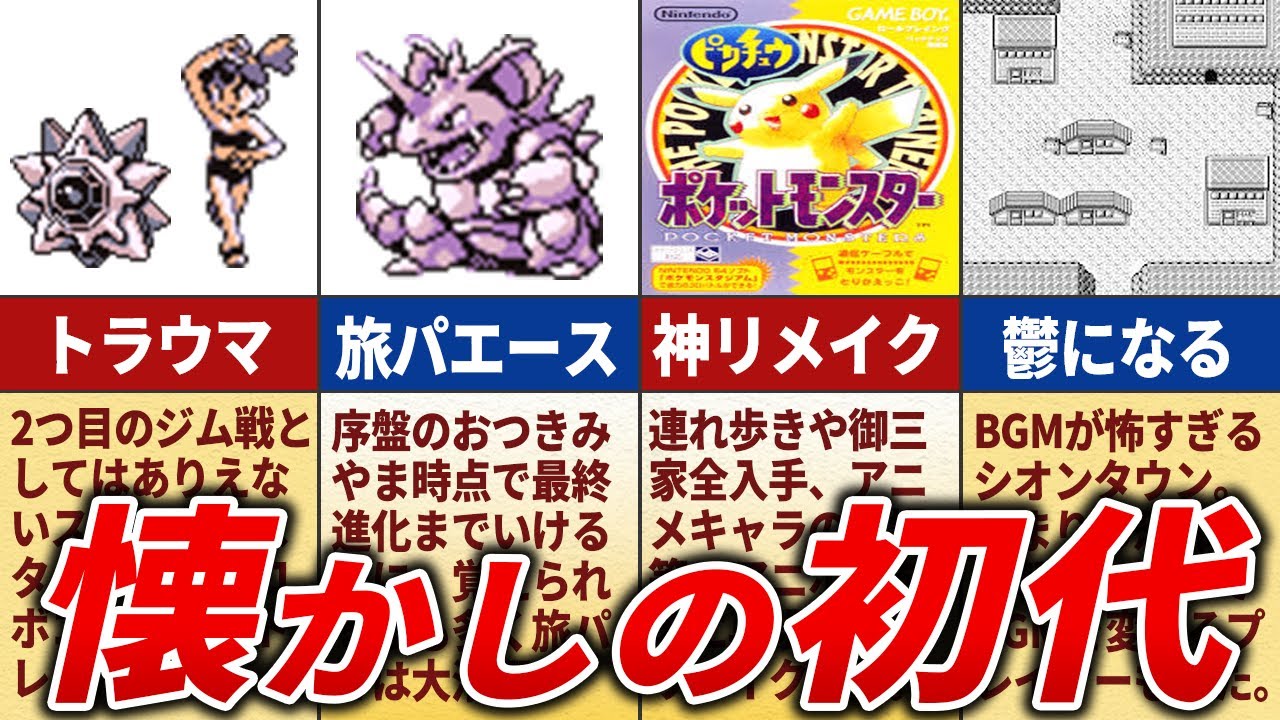 名作すぎる初代ポケモンを振り返ってみた【総集編】