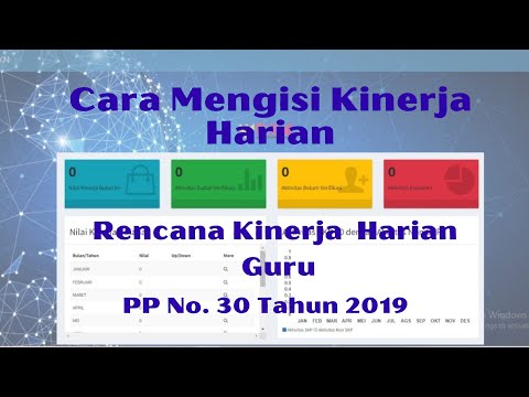 Cara Mengisi Ekinerja Target Harian Guru 2022 PP No. 30 Tahun 2019