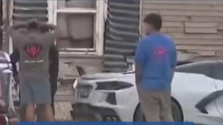 Tornado downs power lines and damages houses in Fox River Valley