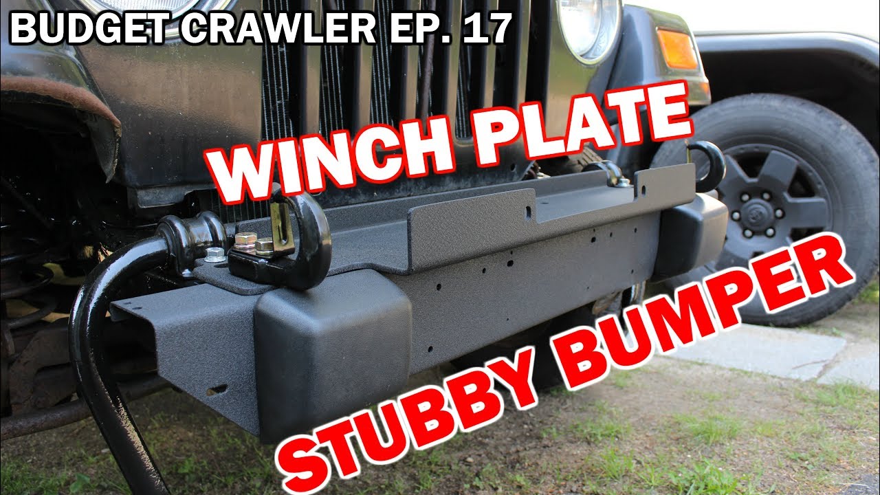 Jeep TJ WINCH PLATE and DIY Stock STUBBY BUMPER Modification | Budget  Crawler Ep. 17 - YouTube