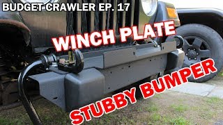 Jeep TJ WINCH PLATE and DIY Stock STUBBY BUMPER Modification | Budget  Crawler Ep. 17 - YouTube