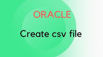 Create csv file USING SQL, Generating CSV Files.