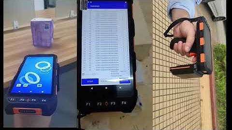 C6100 handheld rfid reader with barcode scanner
