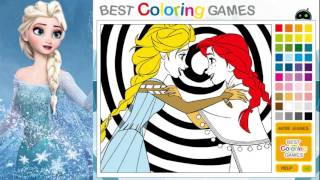Frozen Games » Princess Elsa & Anna Paint | Best Coloring Games 2016 screenshot 5
