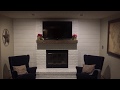 How to Install Shiplap Siding on Wall Beside Fireplace