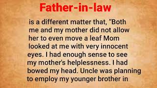 Father -in-law, english story, english stories, english story for learning english, all, english