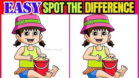 [find the difference easy] find 6 differences between 2 pictures | #findthedifference #funwithpuzzle