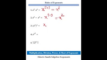 Rule of Exponents || Multiplication, Division, Power, & Root of Exponents