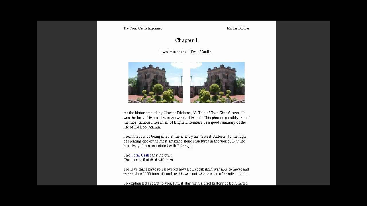 Coral Castle Explained - Chapter 1
