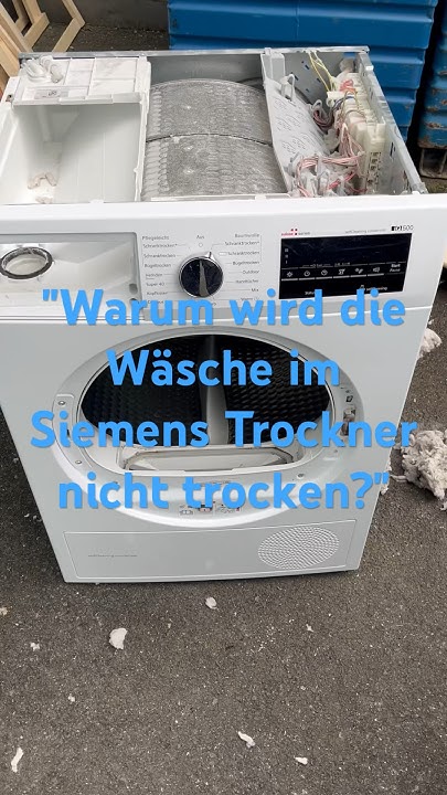 Siemens Iq300 Trockner Trocknet Nicht Richtig Siemens Trockner: Trocknet nicht mehr richtig? - YouTube