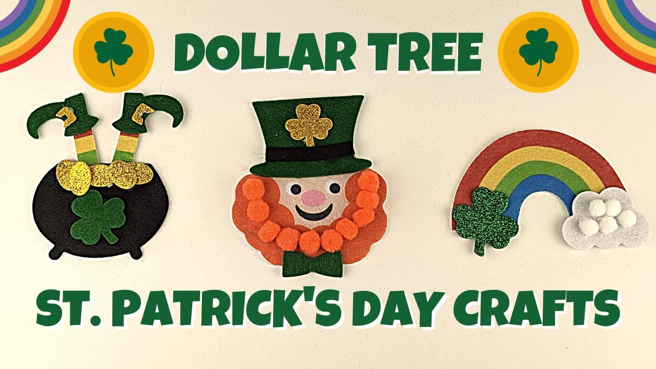 Dollar Tree St. Patrick's Day Crafts! YouTube