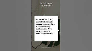 What is an Exception?#javaautomation #javainterview #interviewtips #java #edushorts #coding #hashmap