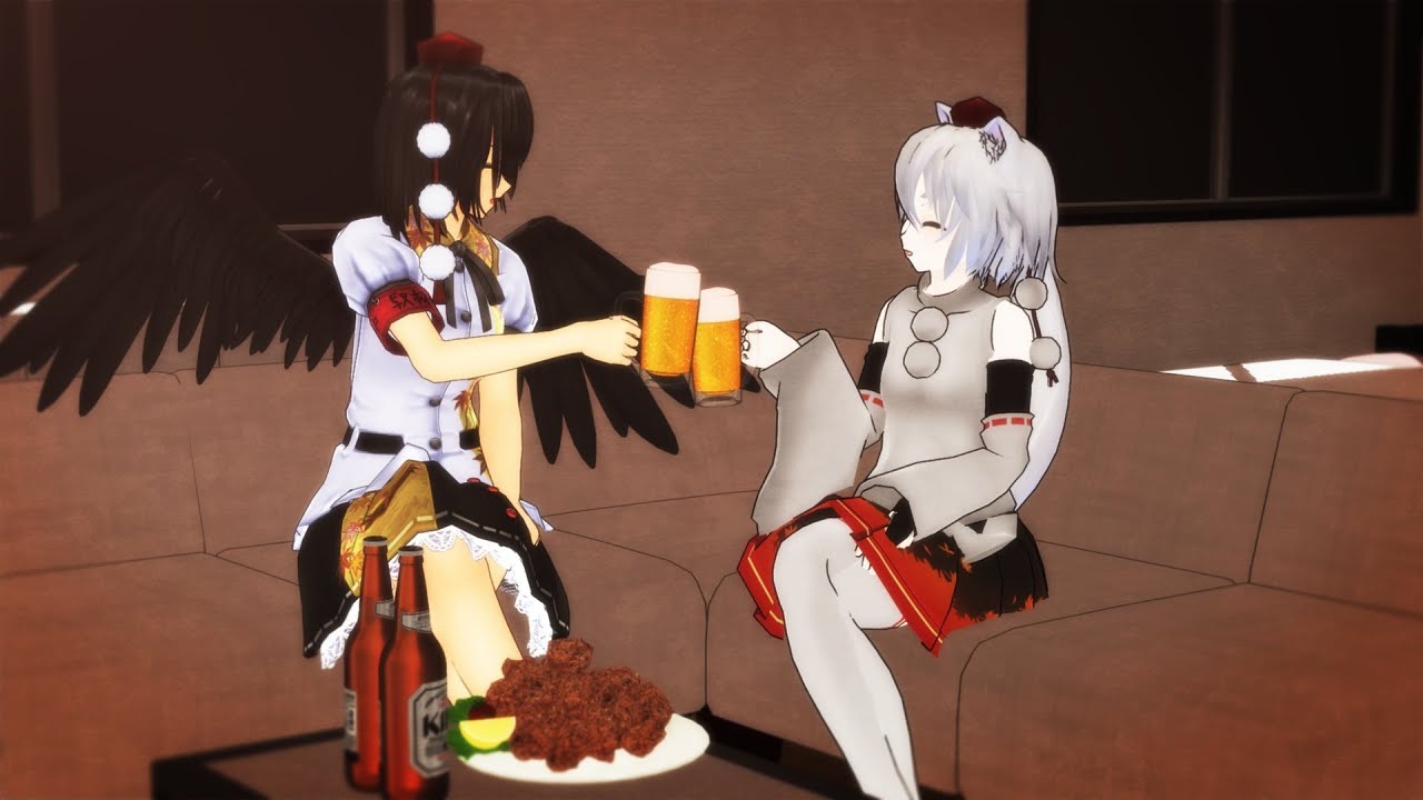 【東方MMD】みんなのおうちごはん～椛の竜田揚げ