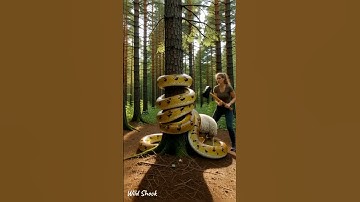 Giant Python Attacks a Goat #snake #snakeattack #wildlife #animals