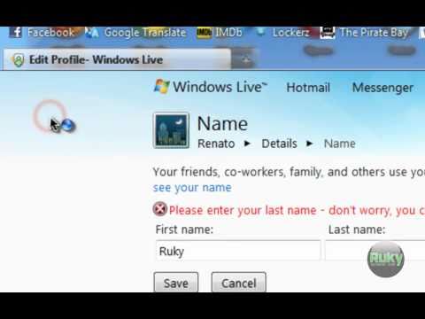 HOW TO...Remove Last Name from Windows Live Messenger 2011 Beta Username