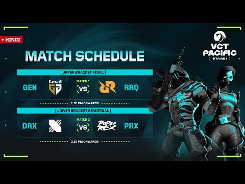 [HINDI] GEN VS RRQ | VCT PACIFIC - Playoffs | Finals Day 1