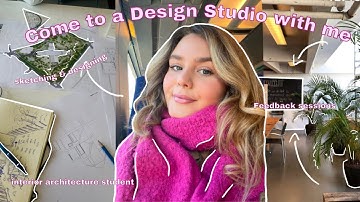 DESIGN STUDIO vlog: interior architecture student, first week, sketching, …