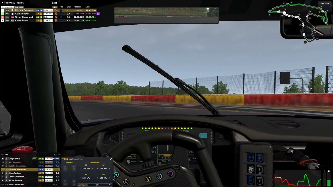 iRacing  - Porsche Cup - SPA - Is starting from pole position enuff to win?