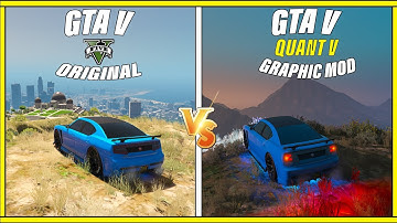 GTAV Original vs GTAV QuantV Graphic Mod Face-Off