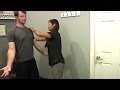 Chiropractic adjustment hip pain relief from hip alignment  female chiropractor male patient