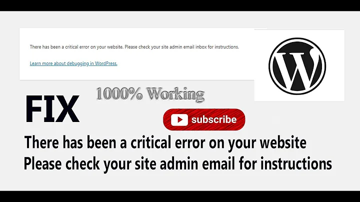 Wordpress There has been a critical error on your website. EASY PROBLEM SOLVED