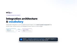 Application Integration Course - Module 1: Map widgets to the component/widget model