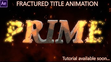 Fractured title animation with Element 3d and Blender
